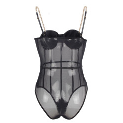 Subblime - Body Noir  Bretelles Chaîne S/M